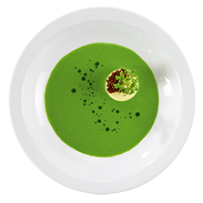 Sopas vibrantemente verdes